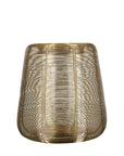 Windlicht glas metaal - Goud | Lucerno | H. 25 cm