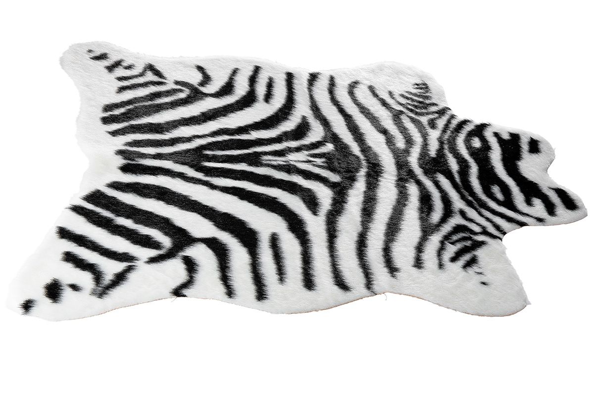 Zebra vloerkleed | Polyester &amp; Acryl | 110 x 80 cm