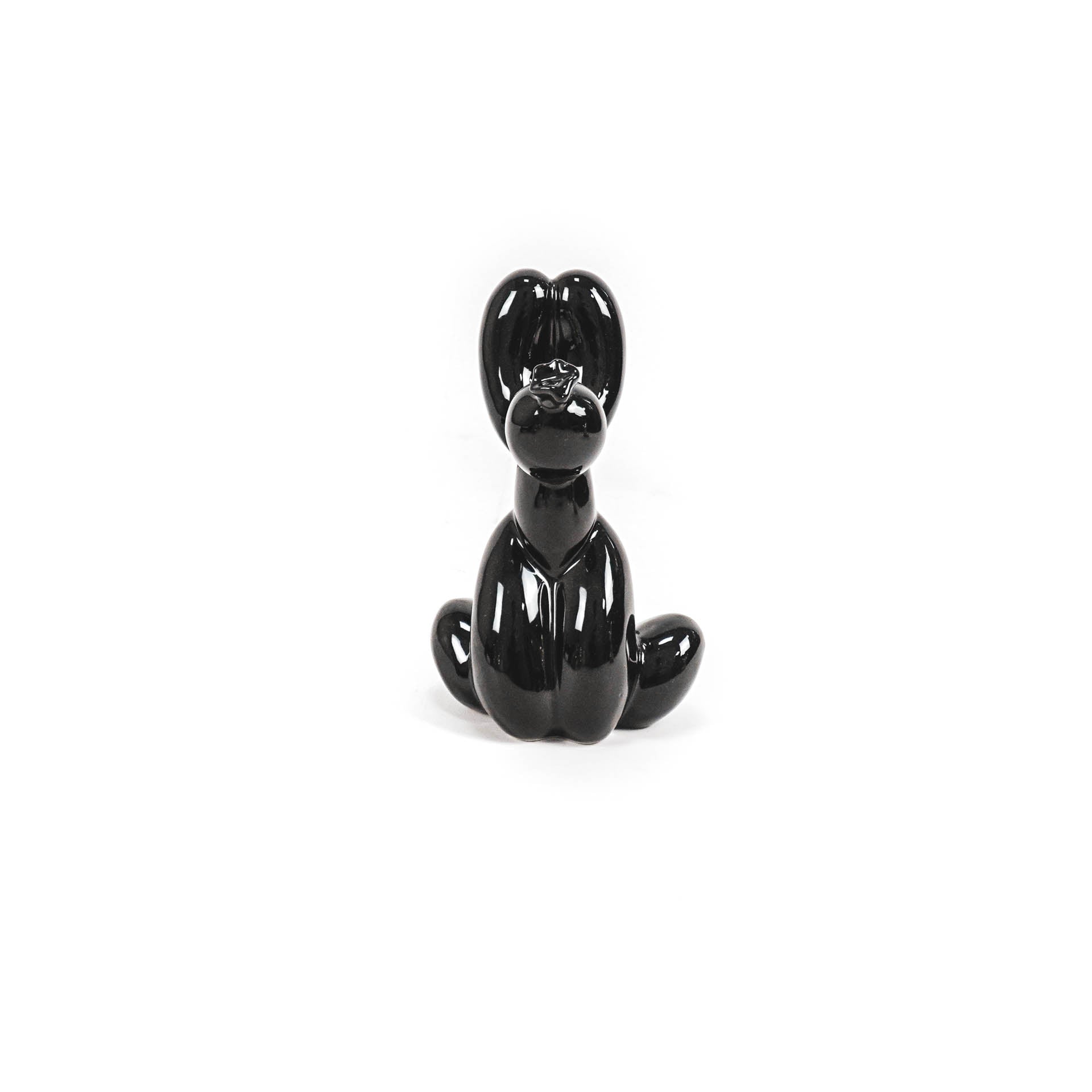 Zittende ballon hond - Zwart | Jeff Koons stijl - Balloon dog kopen