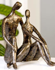 Zittende geliefden sculptuur - Brons | Date | H. 25,5 cm