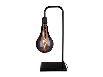Zwarte industriële tafellamp | Bulb | H. 57 cm
