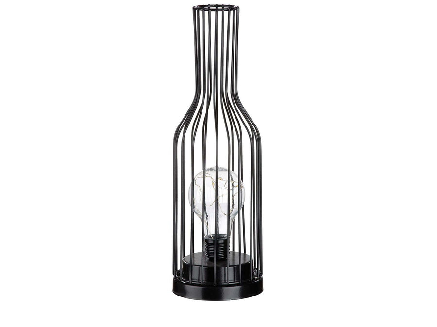 Flesvormige zwarte draadlamp | Vino | H. 30 cm